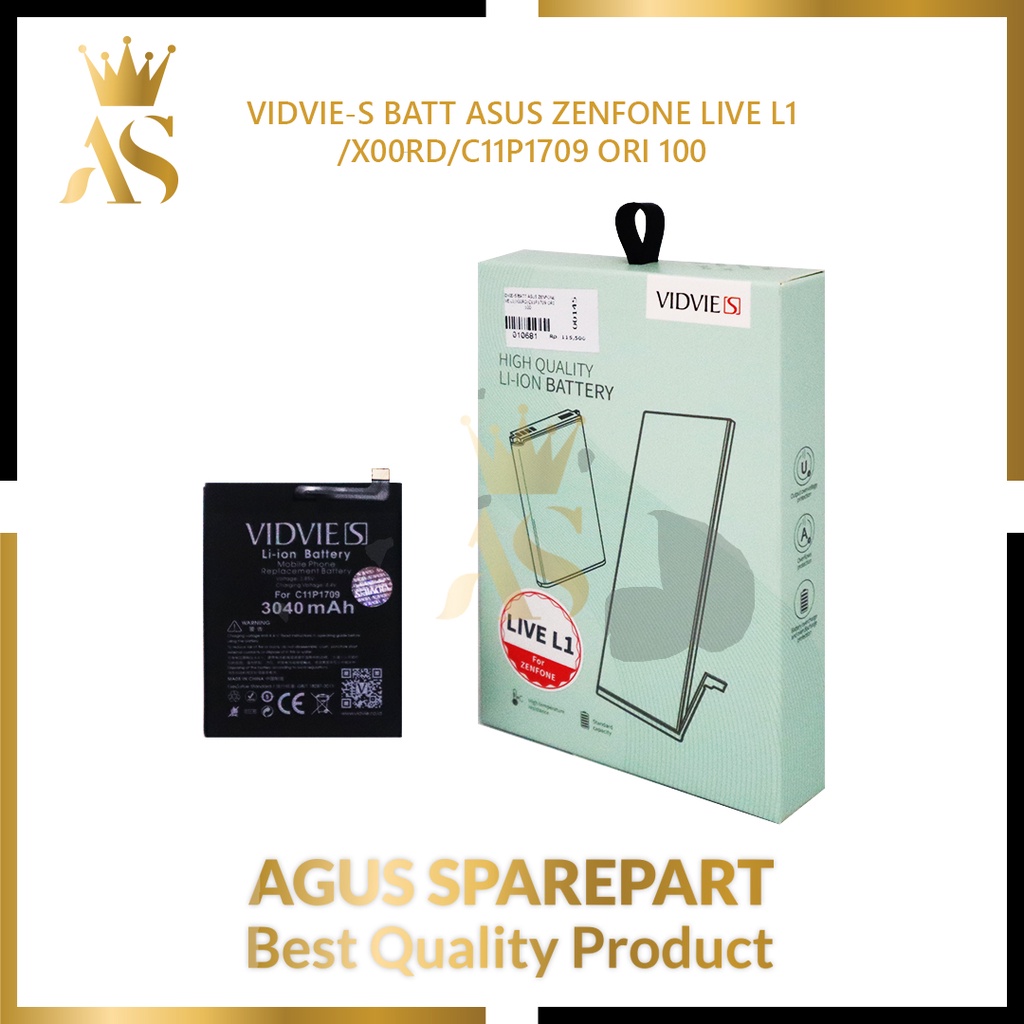 VIDVIE-S BATERAI ASUS ZENFONE LIVE L1 / X00RD / C11P1709 ORI 100 / BATTERY / BATRE