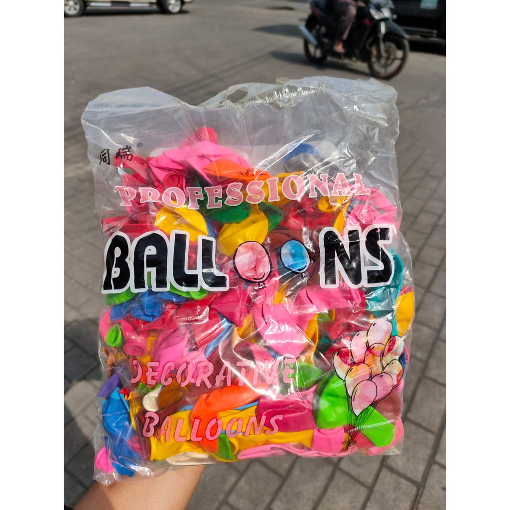

balon ukuran 6 inch isi 200 tebal bentuk alpukat