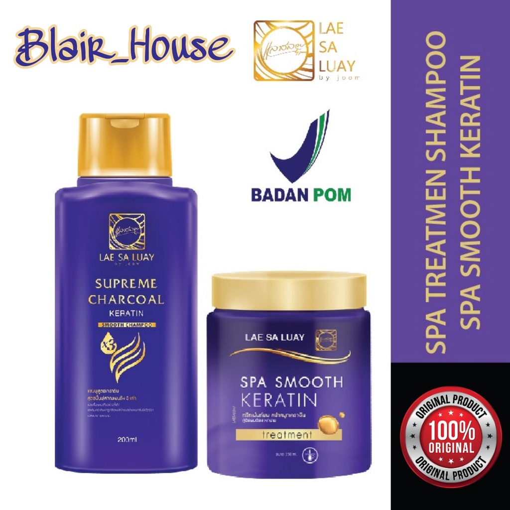 Jual LAE SA LUAY / LAESALUAY SPA SMOOTH KERATIN HAIR MASK / CHARCOAL