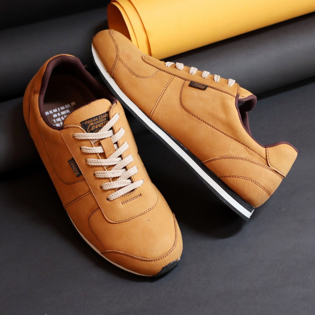 [ MORLEY ] SEPATU KULIT PRIA TYPE PENDEK / SNEAKERS PRIA MODEL PENDEK KULIT ASLI