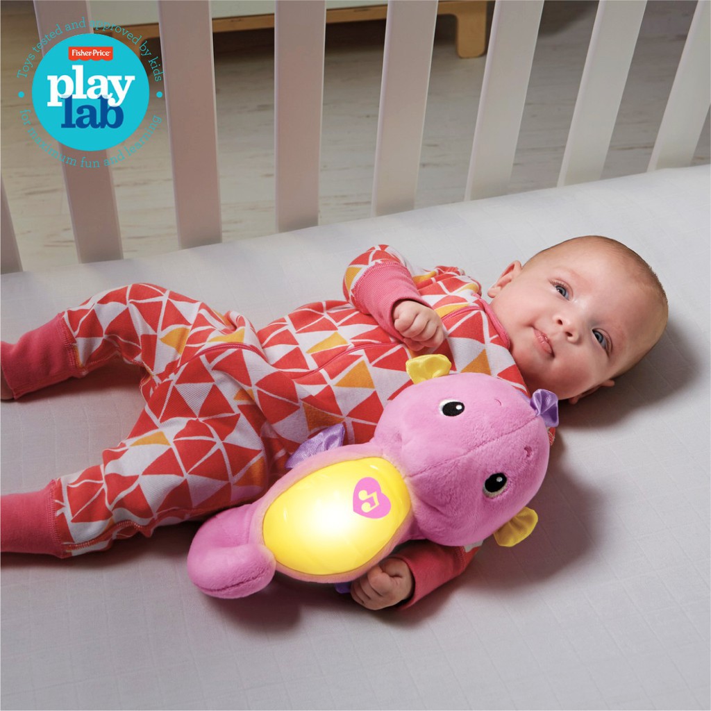 Fisher Price Soothe and Glow Seahorse (Pink) - Mainan Boneka Anak Bayi