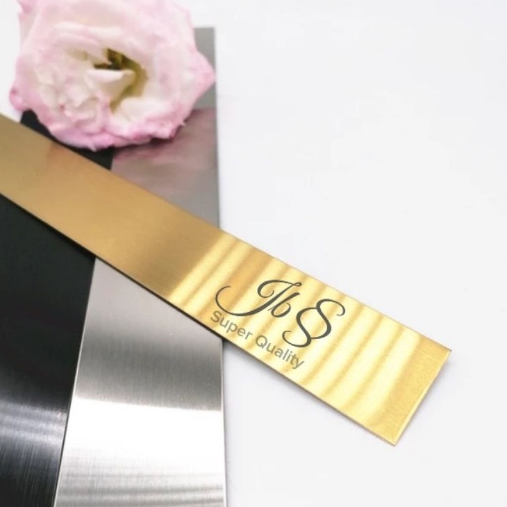 LIST STRIP HAIRLINE GOLD 15MM×305CMxT 0.8MM STAINLESS SS 201 - LIST INTERIOR/DEKORASI