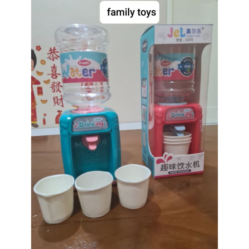 family games Mainan dispenser mini anak nyala asli kluar air dan nyala lampu drinking water child