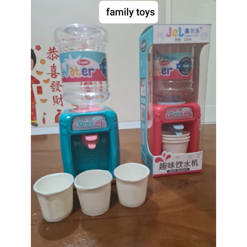 family games Mainan dispenser mini anak nyala asli kluar air dan nyala lampu drinking water child