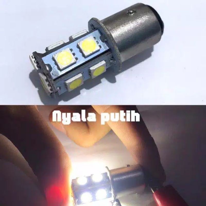 Bohlam Lampu Stop Rem Belakang LED Kedip Flash Strobow Buat Mio ,Vario ,Beat ,Scoopy ,Fino ,Fu ,Supra ,Revo ,Blade Dan Motor Lainnya Universal