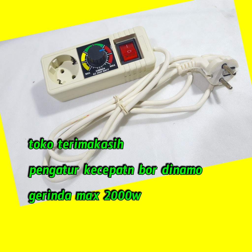 TTBDG Dimmer AC 2000WATT Pengatur kecepatan motor pompa air gerinda dsb /