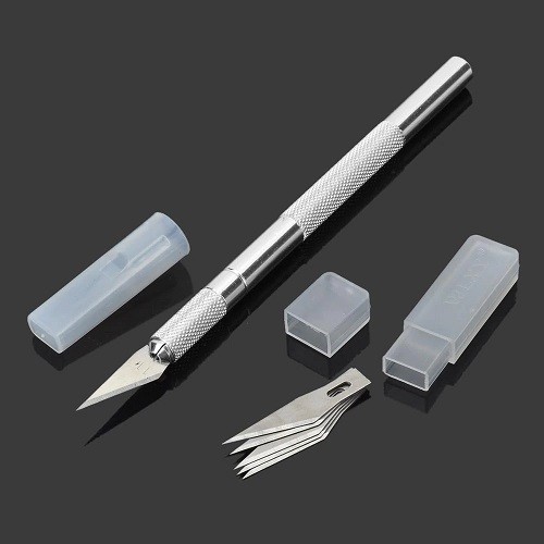

Pisau Ukir Seni Silver Metal Carving Knife Pen Cutter Engraving