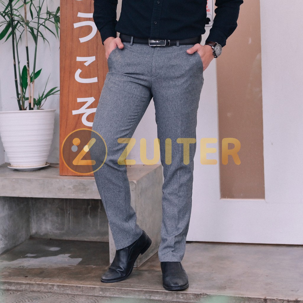 ZUITER - Slimfit Formal Pants | Celana bahan kerja formal kantor slimfit pria (4 Warna)