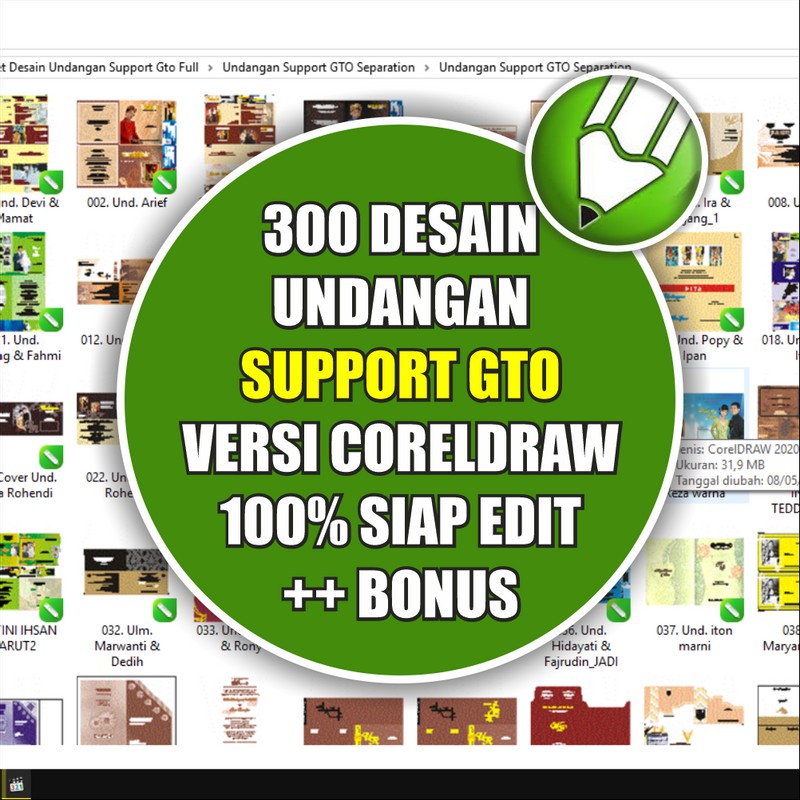 284 Undangan Support Gto Versi Coreldraw