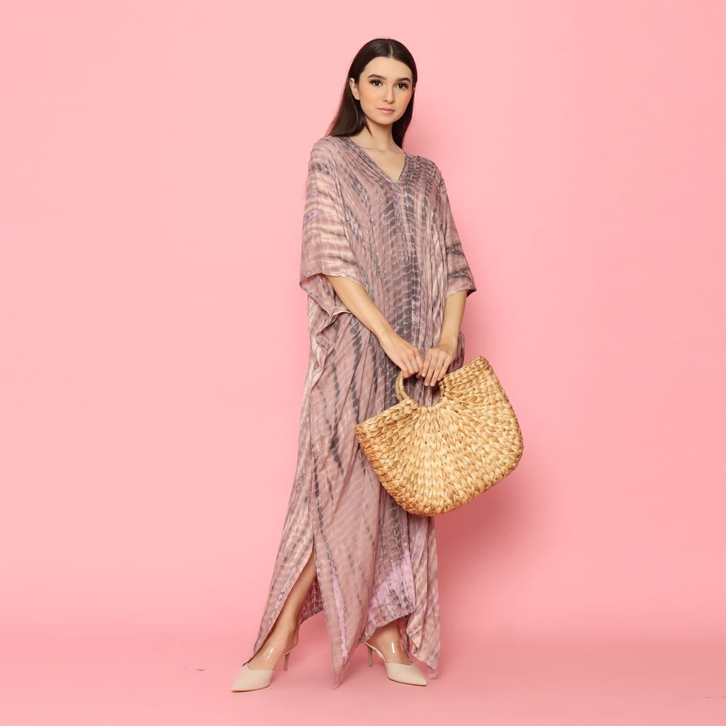 Zahra kaftan tie dye by kaftan Terlaris Fashion rayon lembut warna coksu home dress original bali 20