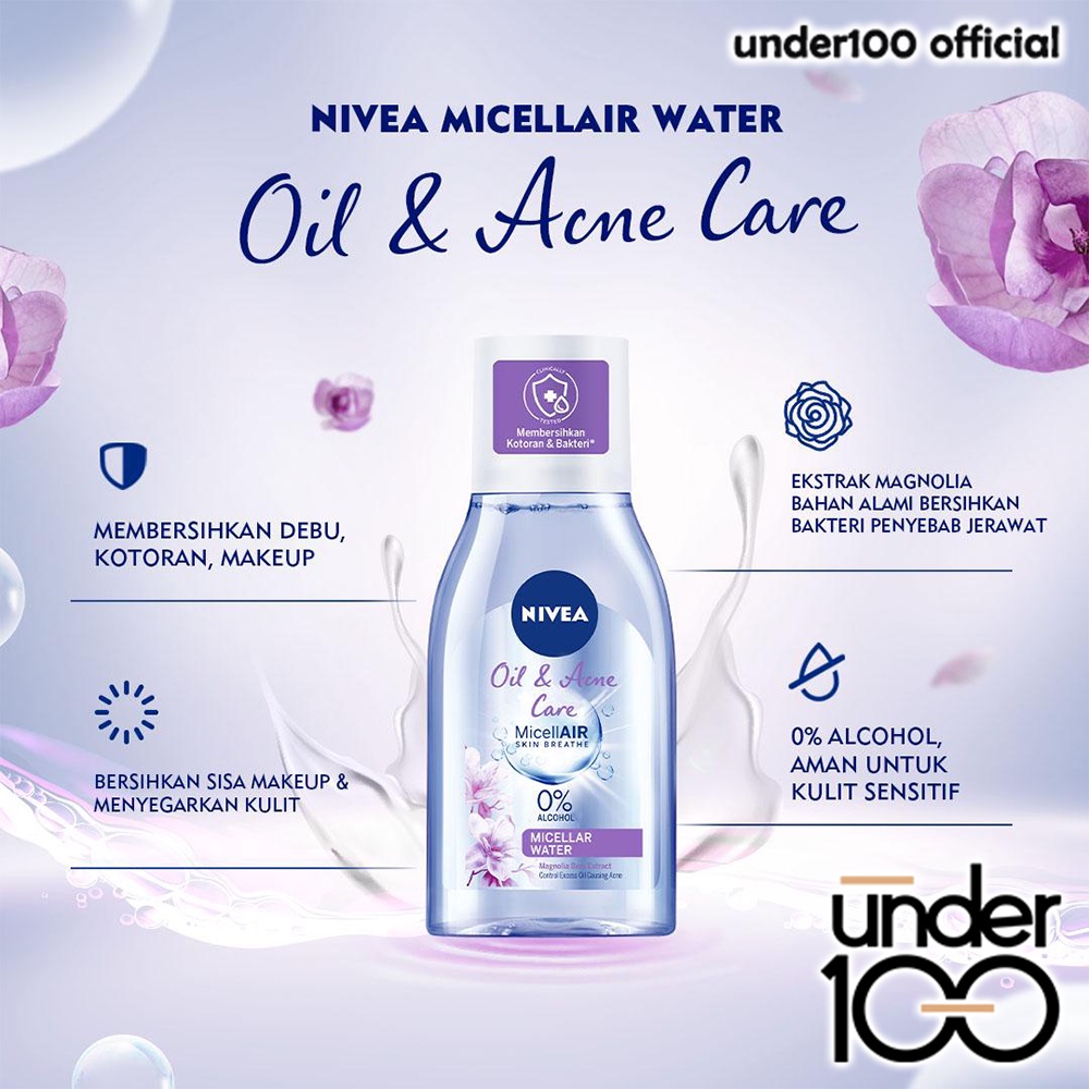 ❤ UNDER100 ❤ NIVEA Micellar Water MicellAir 125 | 200 | Xpert, Eye Remover make Up (✔️BPOM)