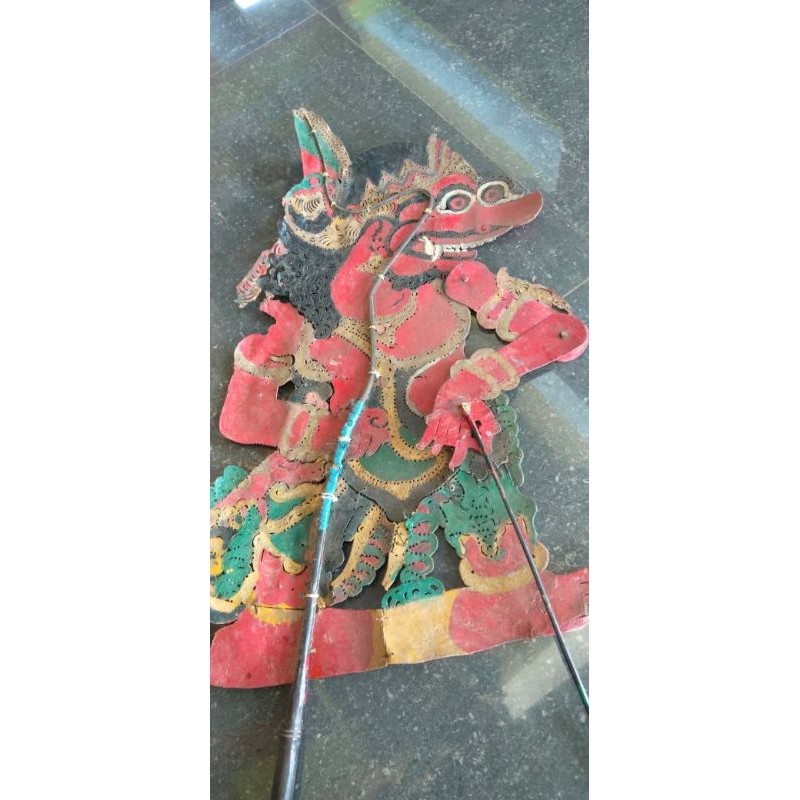 batarakala halus kulit kerbau gapit tanduk full merah