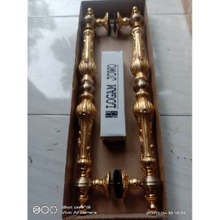 Gagang pintu kuningan 65cm handle pintu antik baut Gagang pintu kuningan 65cm handle pintu antik baut