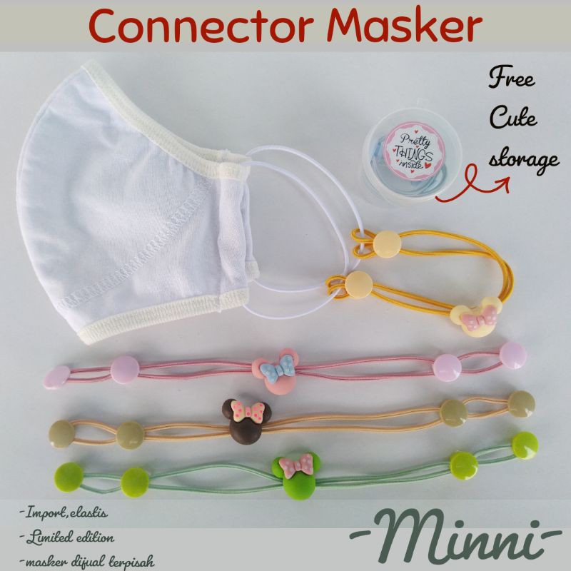 konektormasker/tali masker | strap masker | lanyard for masks | kain gantungan / pengait masker