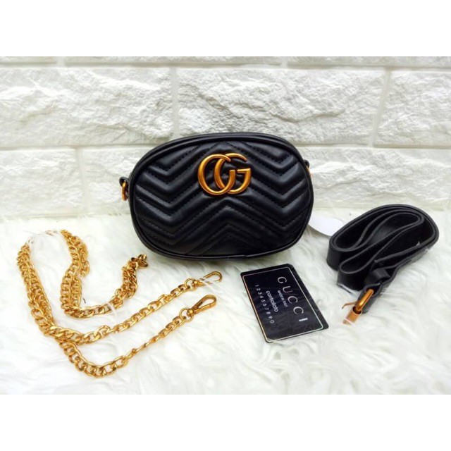 TAS GUCCI WAIST BAG SINTETIS RANTAI