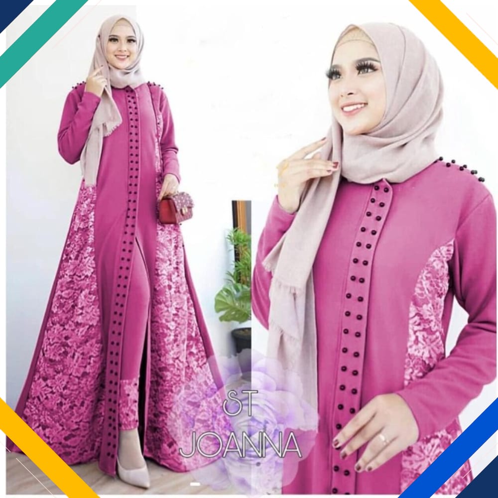 STELAN JOANNA FANTA Kekinian Gamis 0121 Premium SJG Baju Gamis Wanita Terbaru