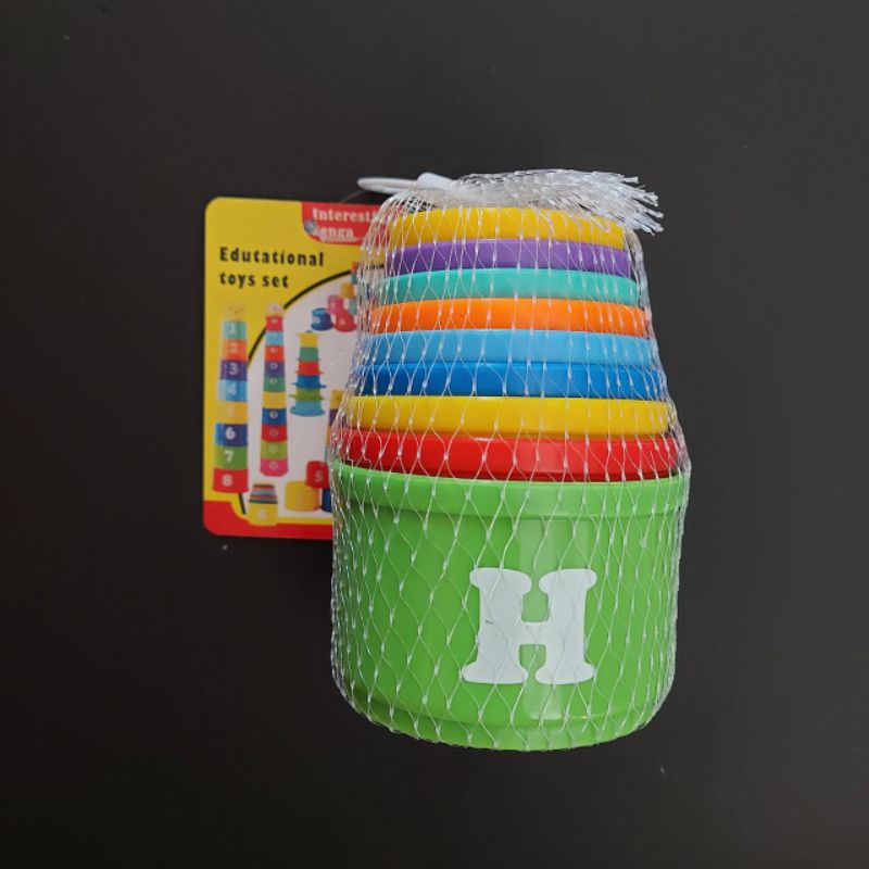 stacking cup | mainan anak susun gelas | mainan edukasi anak stacking cups | mainan bayi murah maina