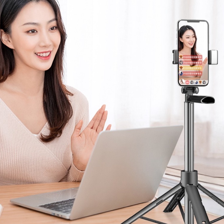 MIXIO A861E Tongsis Tripod Bluetooth-180cm