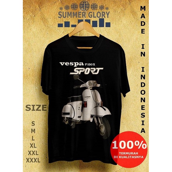 KAOS VESPA PX SPORT ORIGINAL / Kaos Vespa Original / Kaos Vespa / Kaos Cotton Combed 24s / Kaos Prem