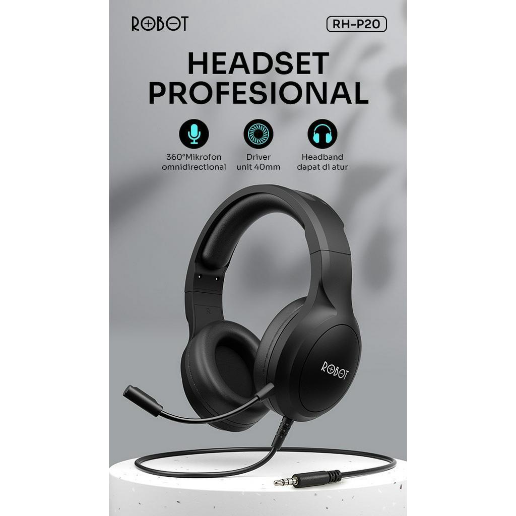 Robot RH-P20 Headphones with Mic Headset Gaming 3.5mm (New RH-P10)