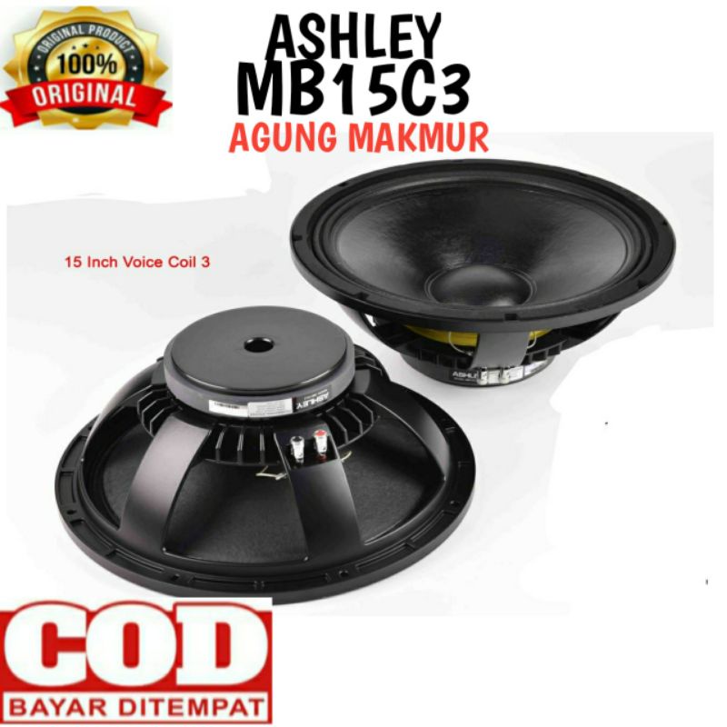 Speaker Component Ashley MB15C3 Original Woofer 15 inch Mid Low
