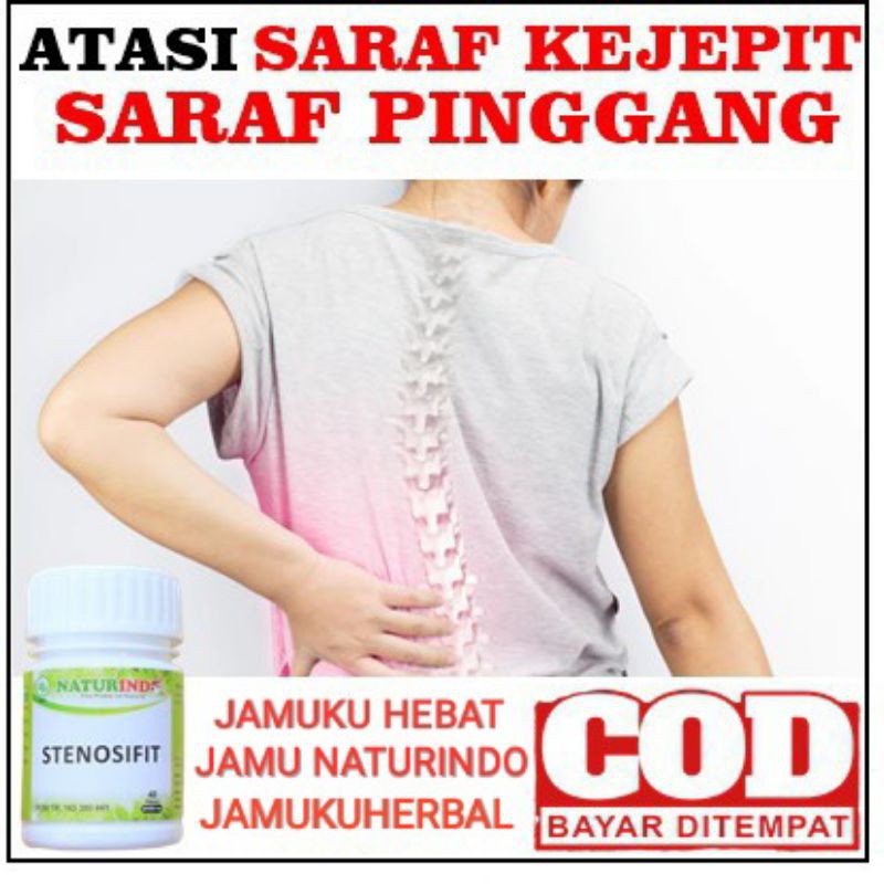 HERBAL OBAT SARAF KEJEPIT SARAF PINGGANG DAN ENCOK SETENOSIFIT NATURINDO