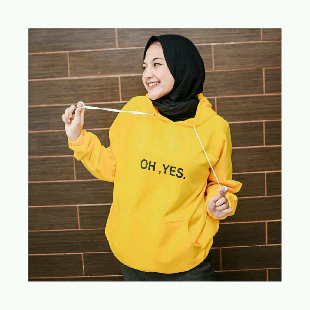 Hoodie Sweater OH YES bisa untuk Pria/Wanita/Couple harga grosir