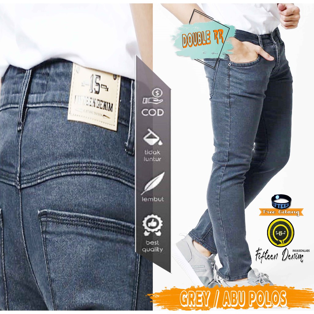 FIFTEEN DENIM celana jeans TERLARIS panjang skinny semi slimfit cowo/cowok/pria murah dan grosir