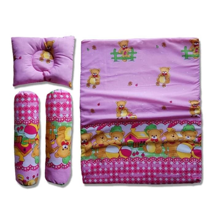 Bantal Guling Kasur Bayi set Ceria 4in1 Motif Random