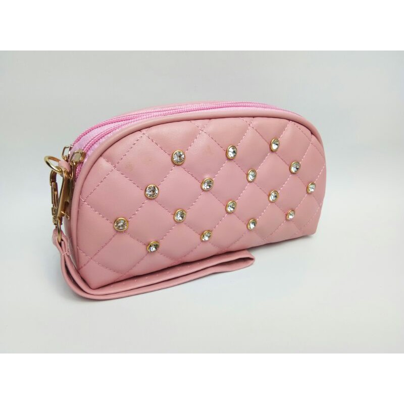 DOMPET MINI 2 RUANG DIAMOND GOLD