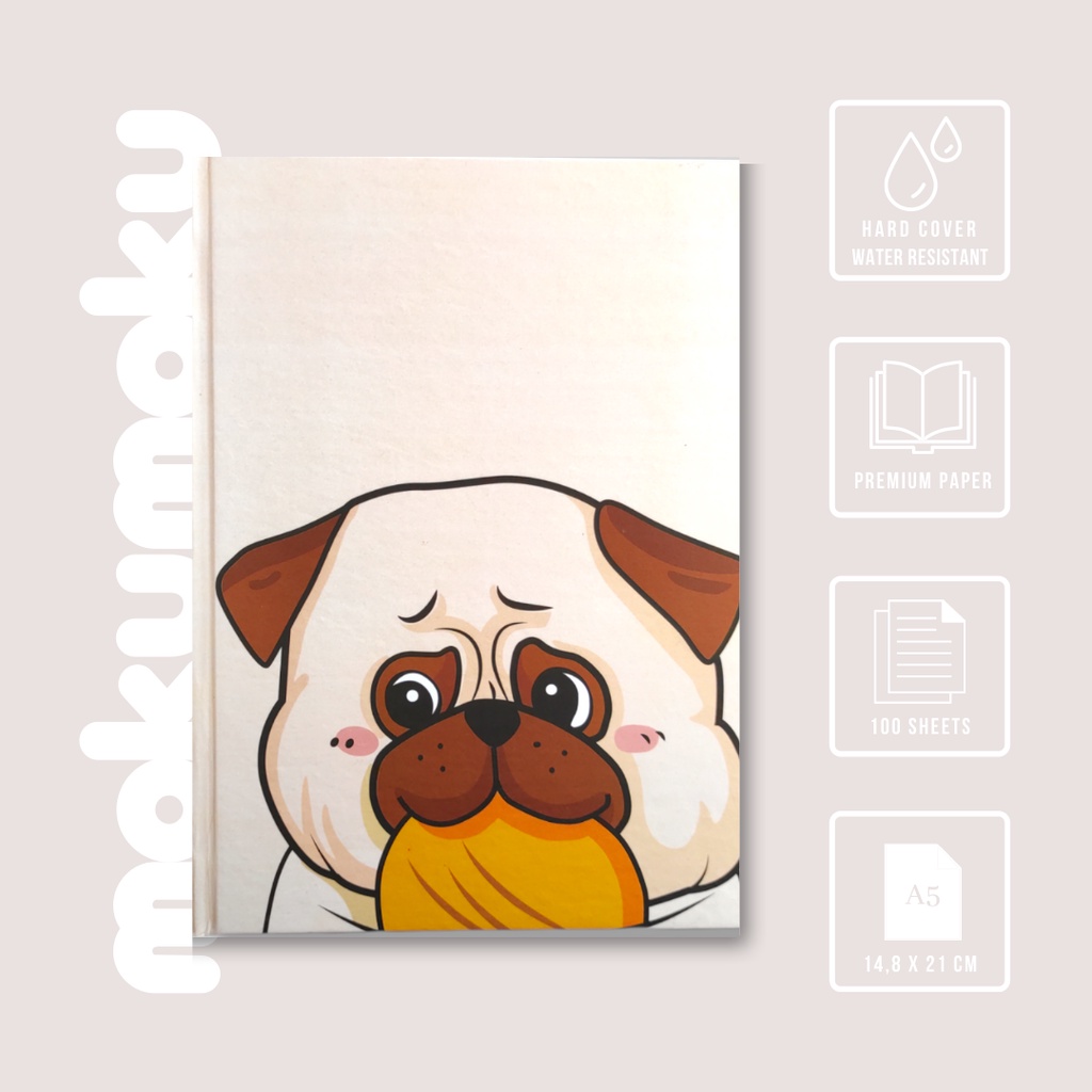 

Buku Tulis / Notebook Hardcover gambar Anjing / Dogs