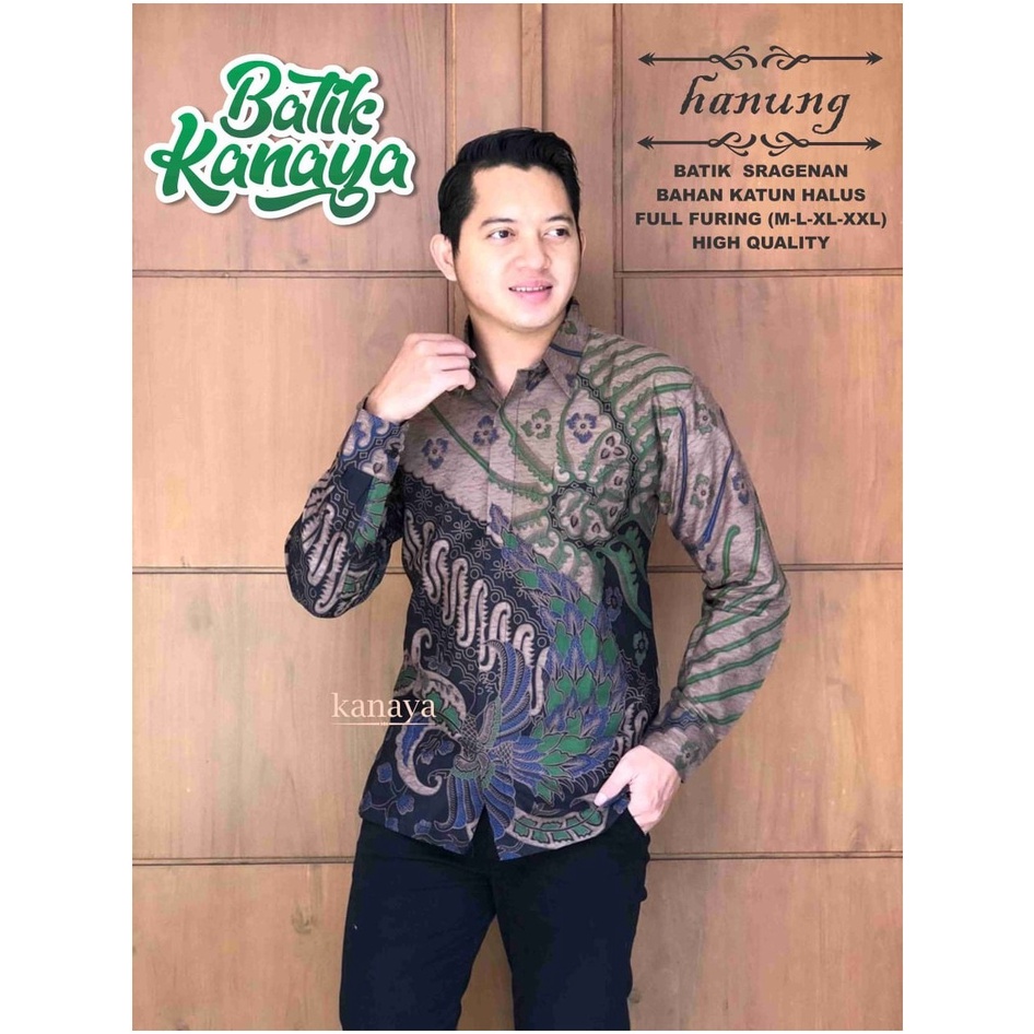 BATIK PREMIUM HARUN KEMEJA BATIK SOLO PRIA LENGAN PANJANG PENDEK LAPIS FURING ATASAN PREMIUM MODERN 