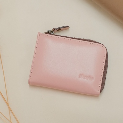Shoeka - Dompet wanita kulit asli - Dompet Wanita Kecil - Mily Series-Soft Pink