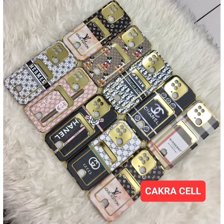 Case Branded Gold Slot Kartu SAMSUNG A12 A13 4G A23 4G A03 A03S A52 A52S A33 5G A53 5G Casing Siliko