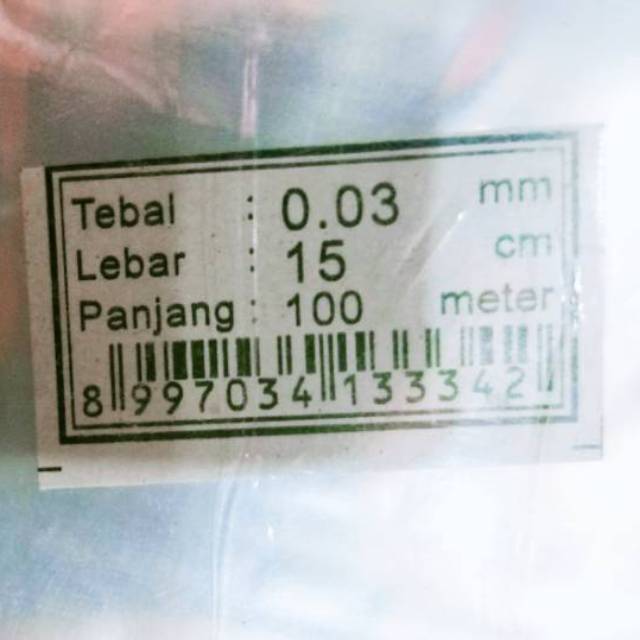 

Plastik PP Roll Tebal 0.03 Mic Lebar 15 cm