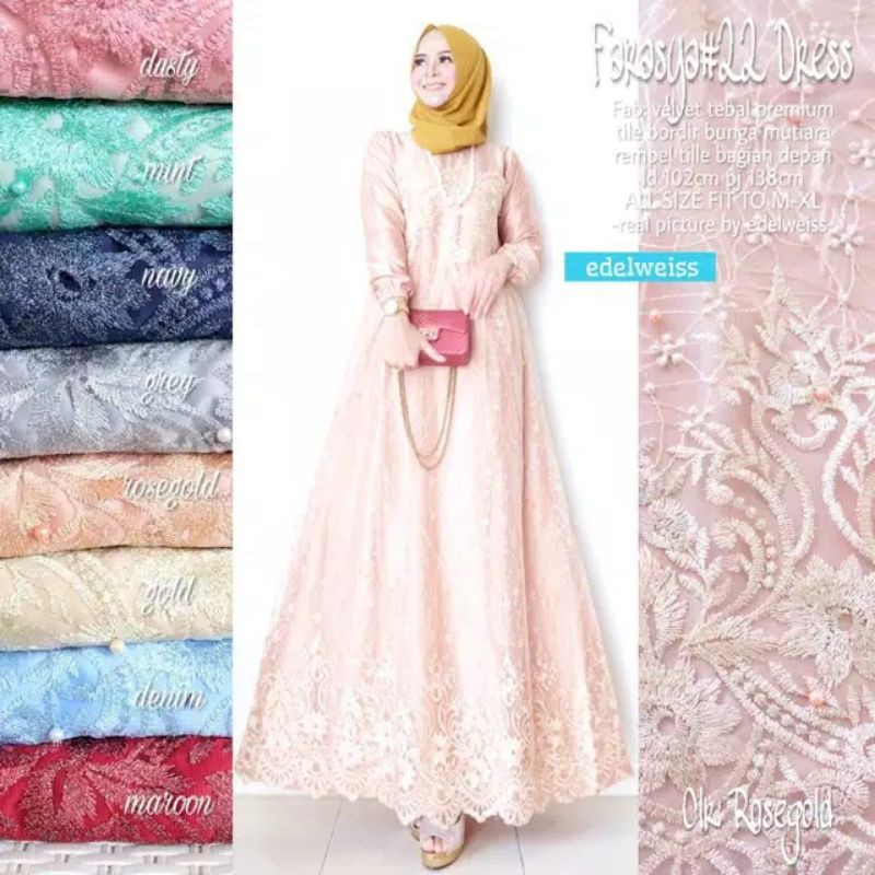Farasya dress/BISA SRAGAM/DRESS TILE/Brokat / dress tulle