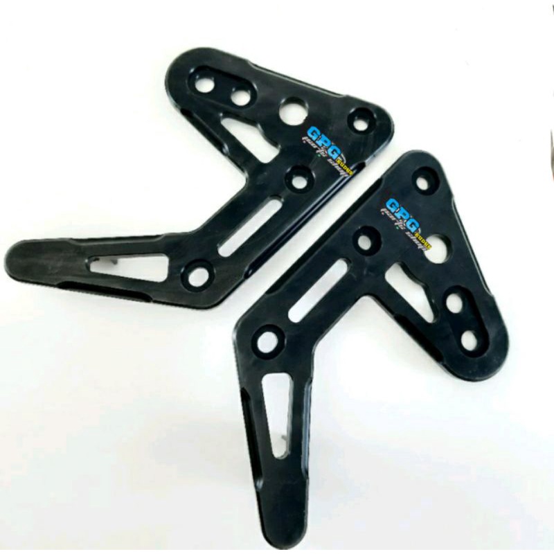 Breket Bracket Bricket Lampu CNC Copy Bpro-Dudukan Lampu Bpro Set Tulangan RX King-Hitam