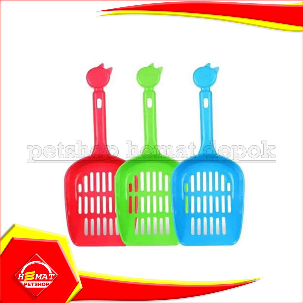 Serokan plastik warna Kucing cat scoop sekop pasir Pet