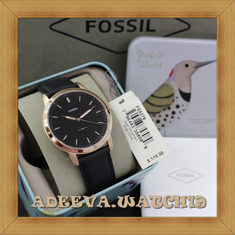 JAM TANGAN PRIA FOSSIL THE MINIMALIST FS 5376 ORIGINAL