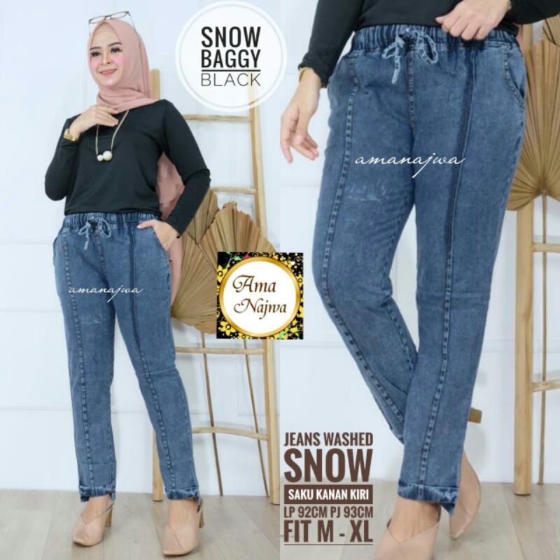 SNOW BAGGY BLACK • BAGGY PANTS