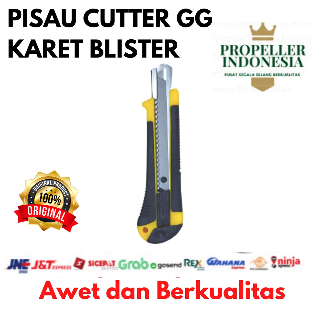 Pisau Cutter Pisau Potong Akrilik Cutter Knife GG Karet Blister