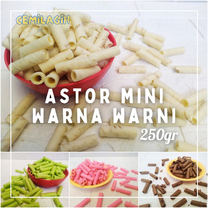 WAFER STICK ASTOR MINI WARNA WARNI 250gram