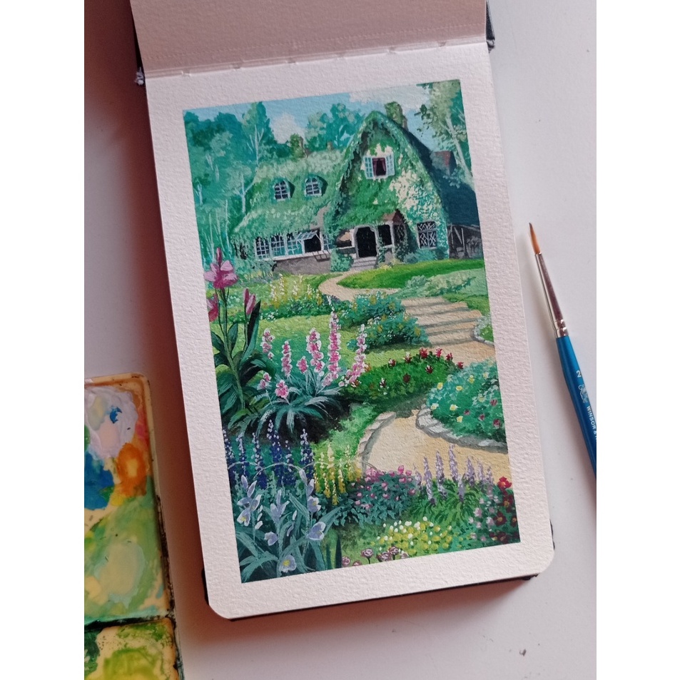 

lukisan gouache painting studio ghibli