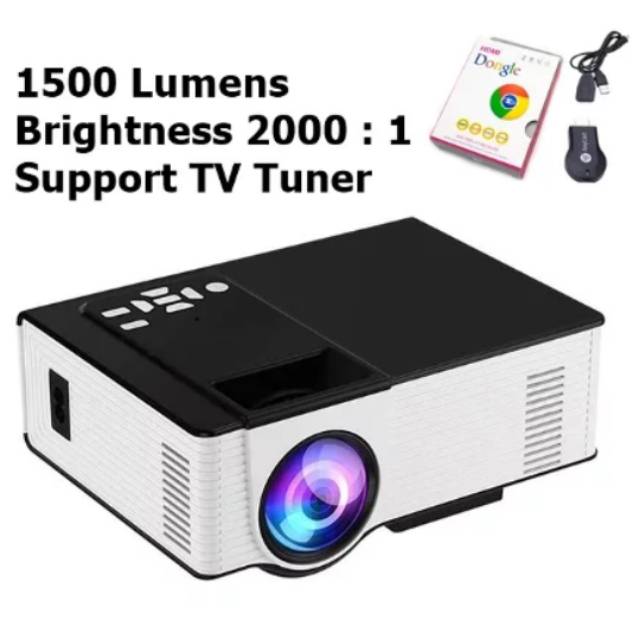 Projektor Mini HIPLAY VS314 + TV TUNER 1.500 LUMENS  BONUS ANYCAST DONGLE