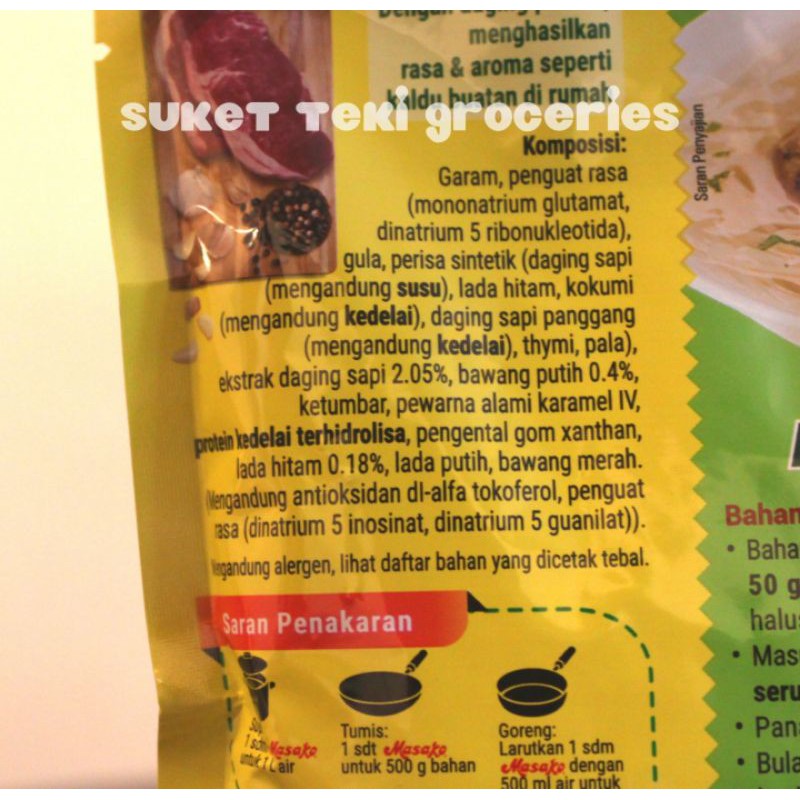 Masako Sapi / Ayam 250gr Kaldu Ekstrak Ajinomoto Pouch Sachet 250 gram