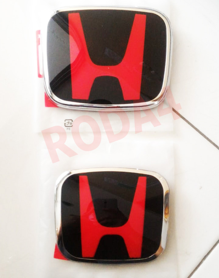 Emblem Logo Honda Depan Belakang All New CRV 2007 - 2011 Hitam Merah