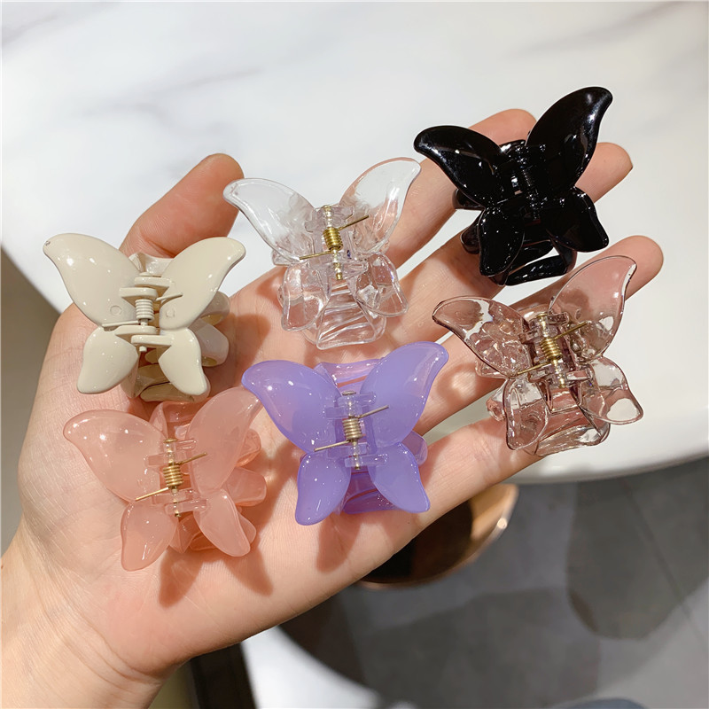 New Korean Girls Butterfly  Resin Hair Claws / Girls Romantic Hairpin / Sweet Hair Ornament Clip / Trendy Acrylic Hairclaw Hair Accessories