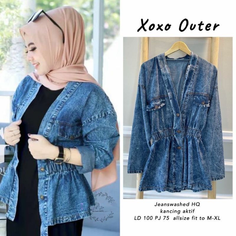 Xoxo Outer Jeans Wanita Kardigan Jeans