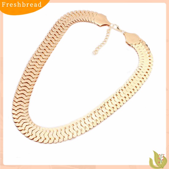 [Fresh] Kalung Choker Mewah Bahan Alloy Tebal dengan Rantai untuk Hadiah