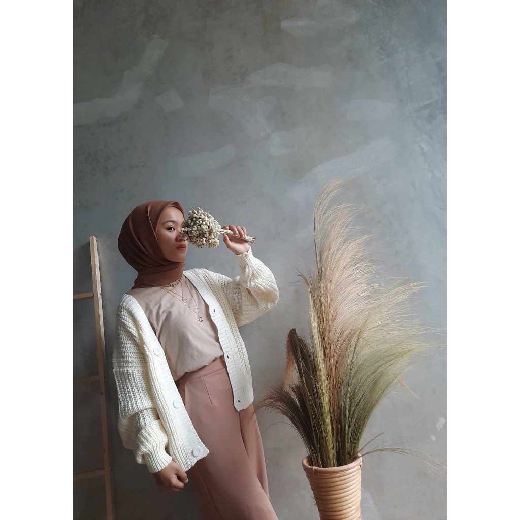 PROMO- Nakara Cardy Bahan Rajut Premium / Cardigan Oversize / Cardi Rajut / Cardigan Crop Wanita-BW